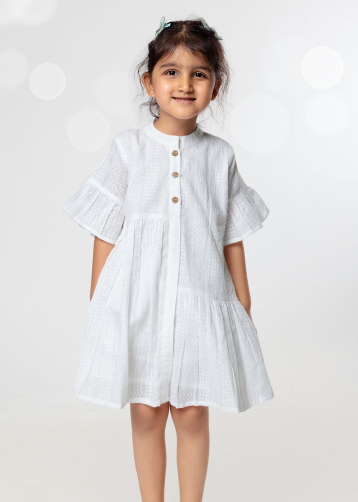 Cotton Dress | Colour Pop, White | 0-12Y