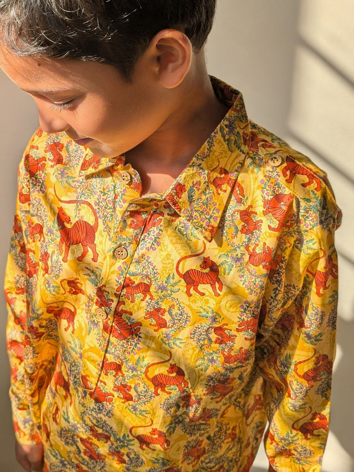 Cotton Pathani Kurta | Bhil Tiger