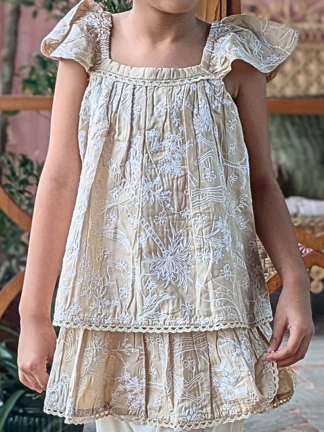 Girls Viscose Silk Embroidered Kurti-Salwar Set | Chandrika