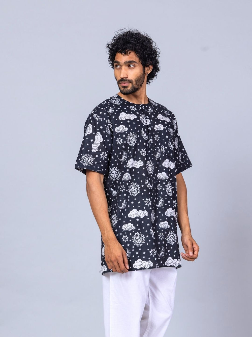 Nayantaara black men’s cotton night suit – breathable nightwear