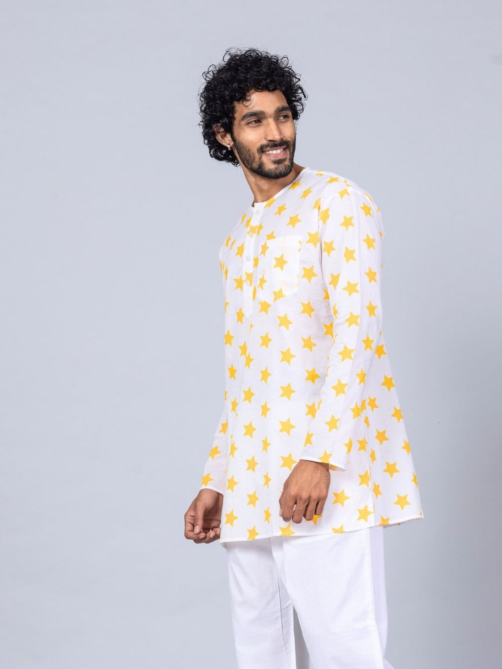 Stars print men’s cotton night suit – cotton starry nightwear