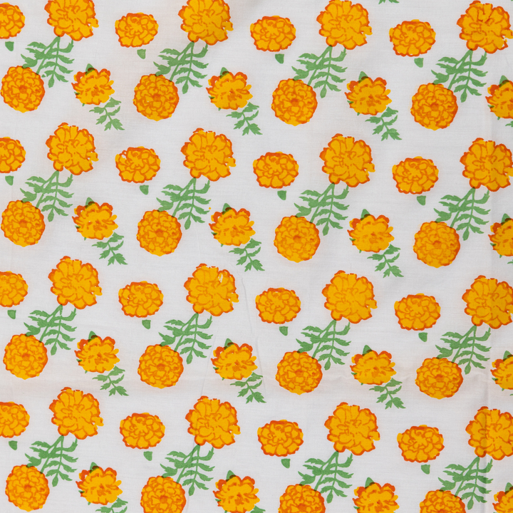 Cotton Malmal Fabric | Marigold
