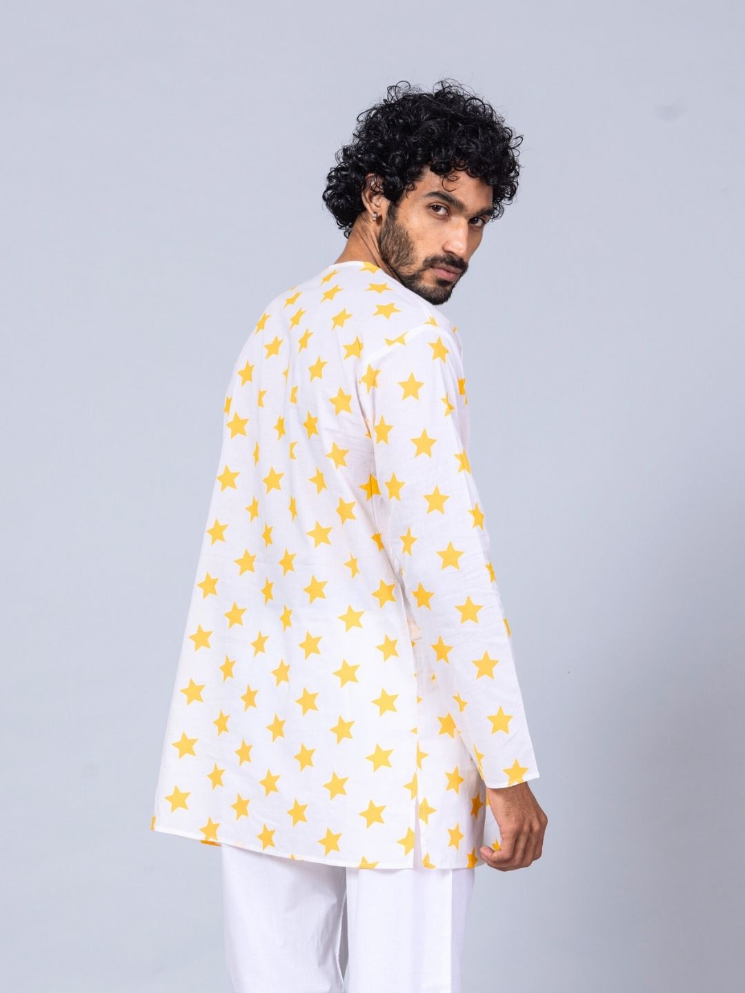 Stars print men’s cotton night suit – cotton starry nightwear