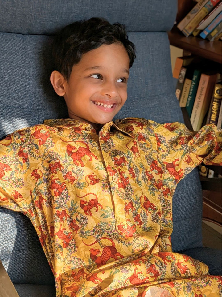 Cotton Pathani Kurta | Bhil Tiger