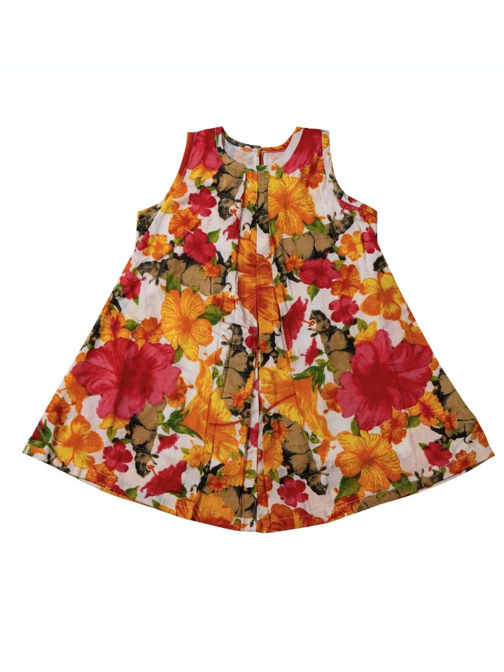 A-line floral dress | Hibiscus