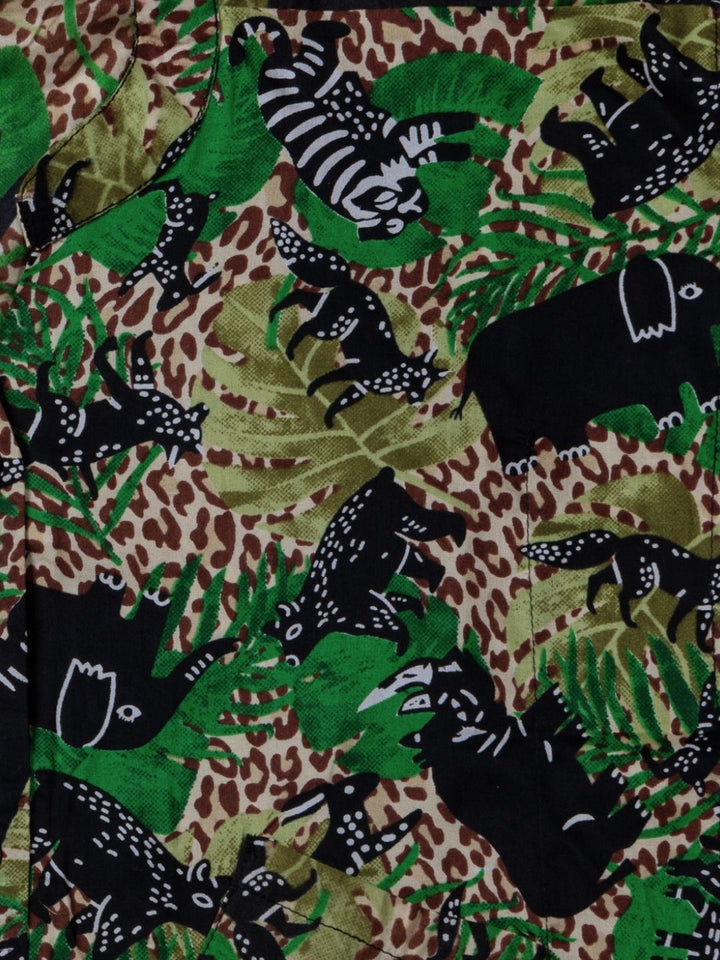 Safari print women’s kaftan shirt dress – cotton summer dress by Tura Turi