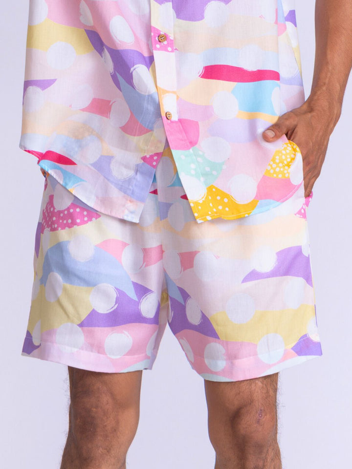 Men’s Cotton Shorts | Pastel Polka
