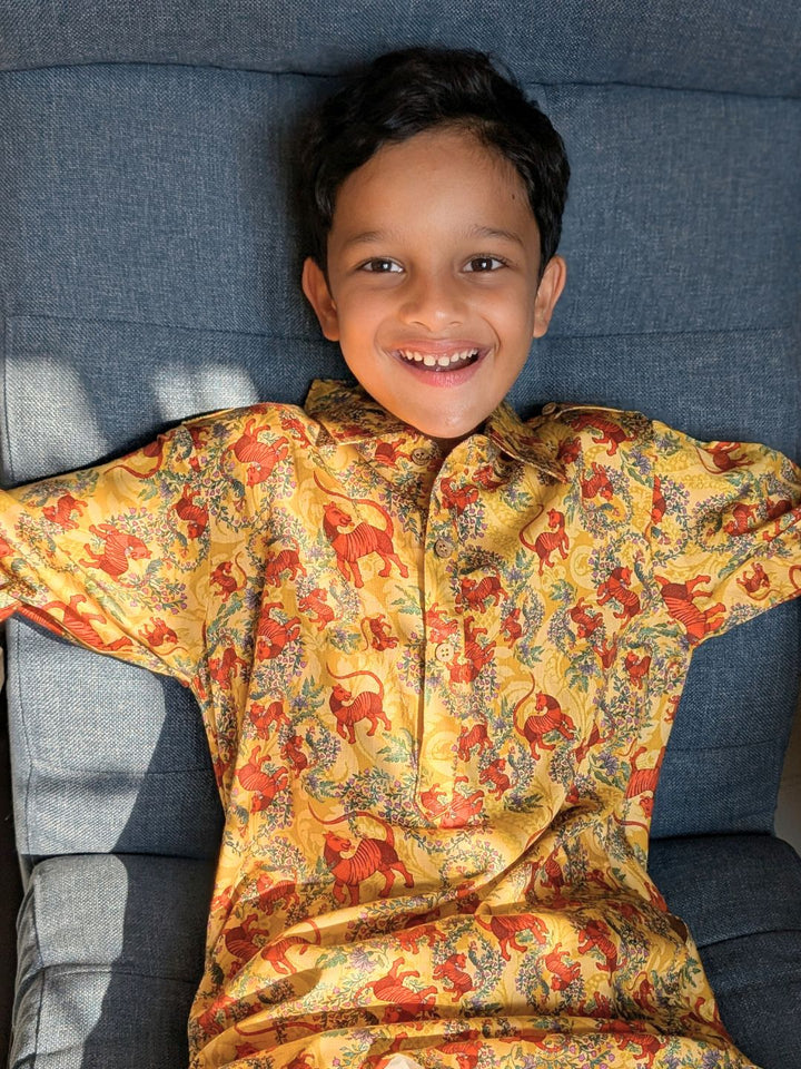 Cotton Pathani Kurta | Bhil Tiger