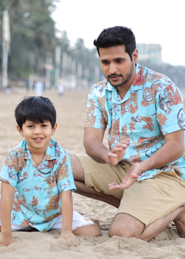 Summer Shirt | Funky Monkey Blue