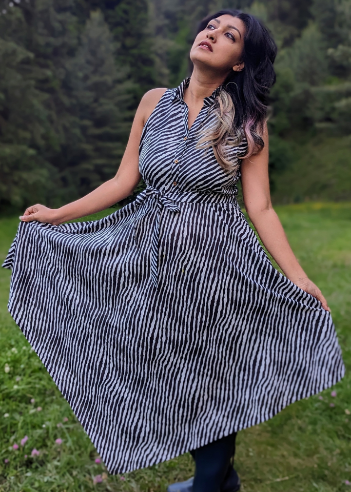 Cotton Summer Dress for Women | Leheriya Black