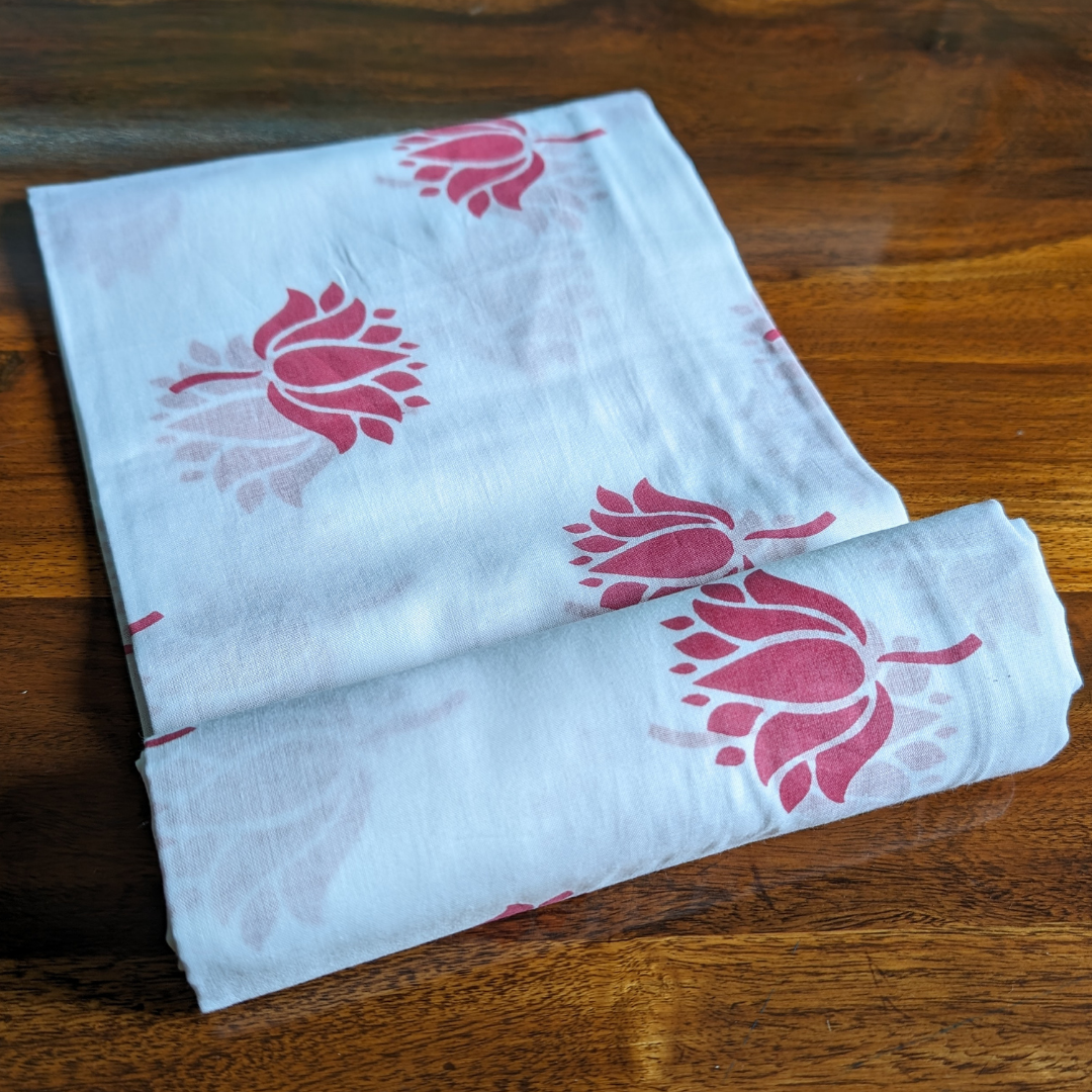 Malmal Swaddle - Indian Lotus, Pink