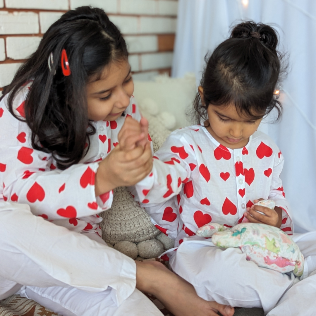 Cotton Night Wear for Kids | Hearts