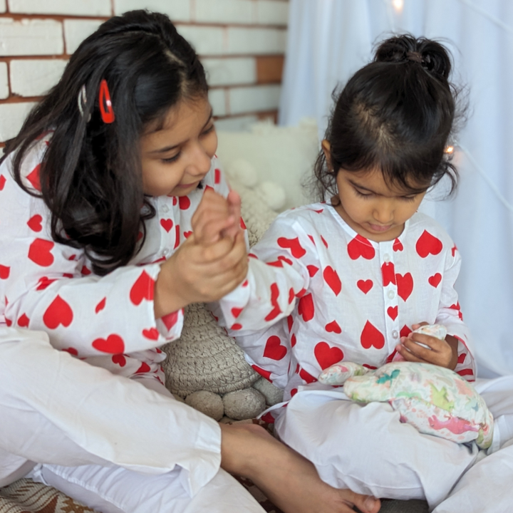 Cotton Night Wear for Kids | Hearts