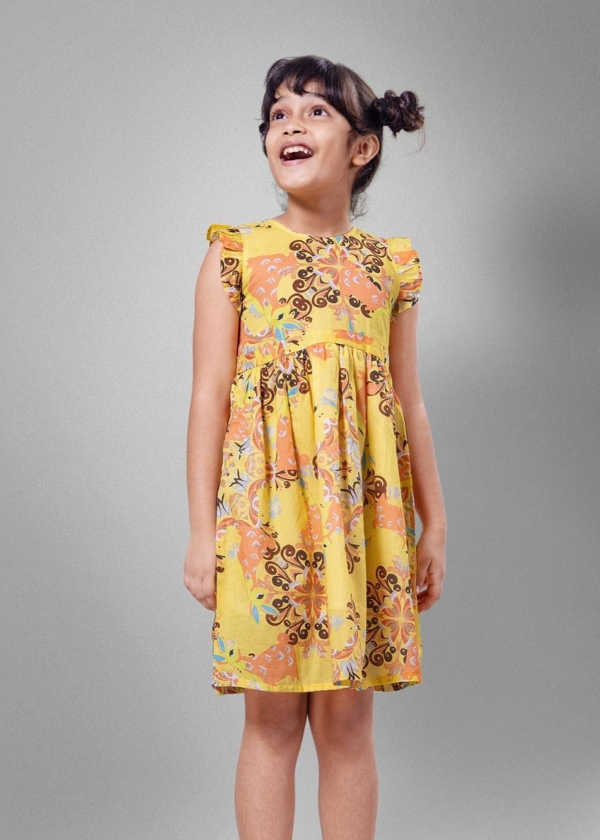 Cotton Malmal Dress | Funny Bunny