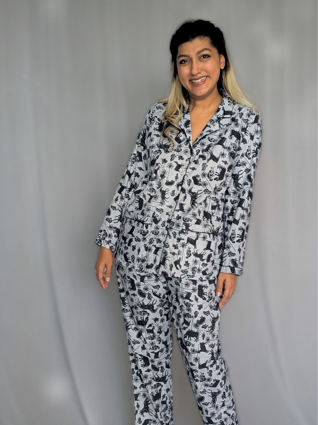 Cotton Night Suit, Women | Farm Animals