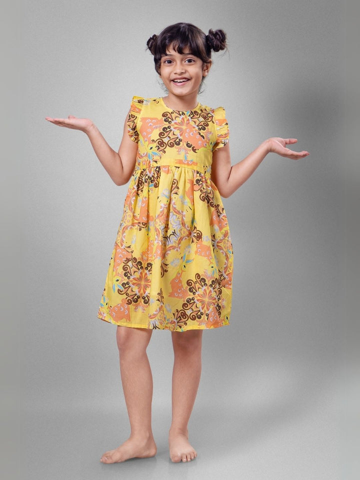 Cotton Malmal Dress | Funny Bunny