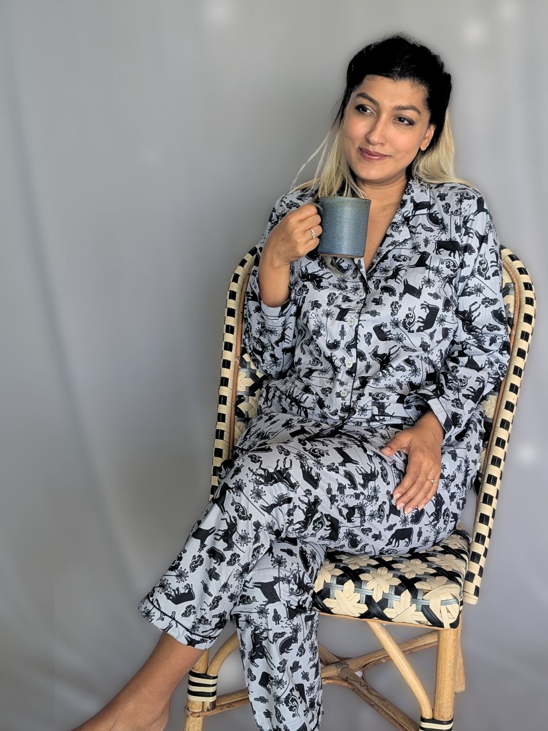 Cotton Night Suit, Women | Farm Animals