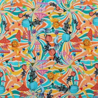 Cotton Malmal Fabric | Circus