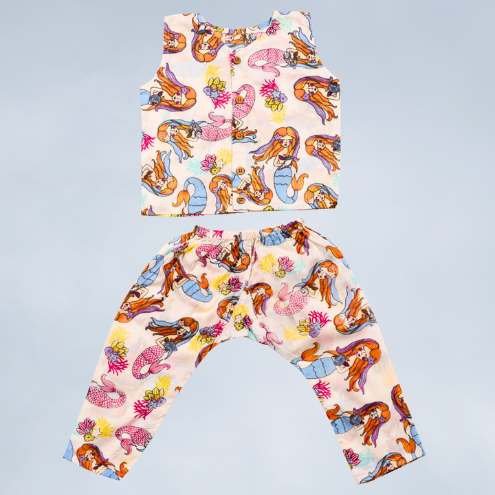 Baby Co-ord Set | Mermaid White | 0-1 Year
