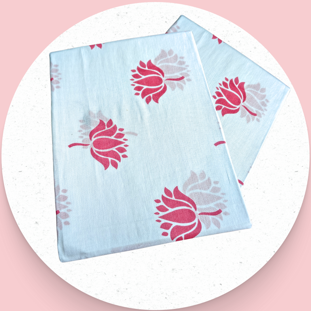 Malmal Swaddle - Indian Lotus, Pink