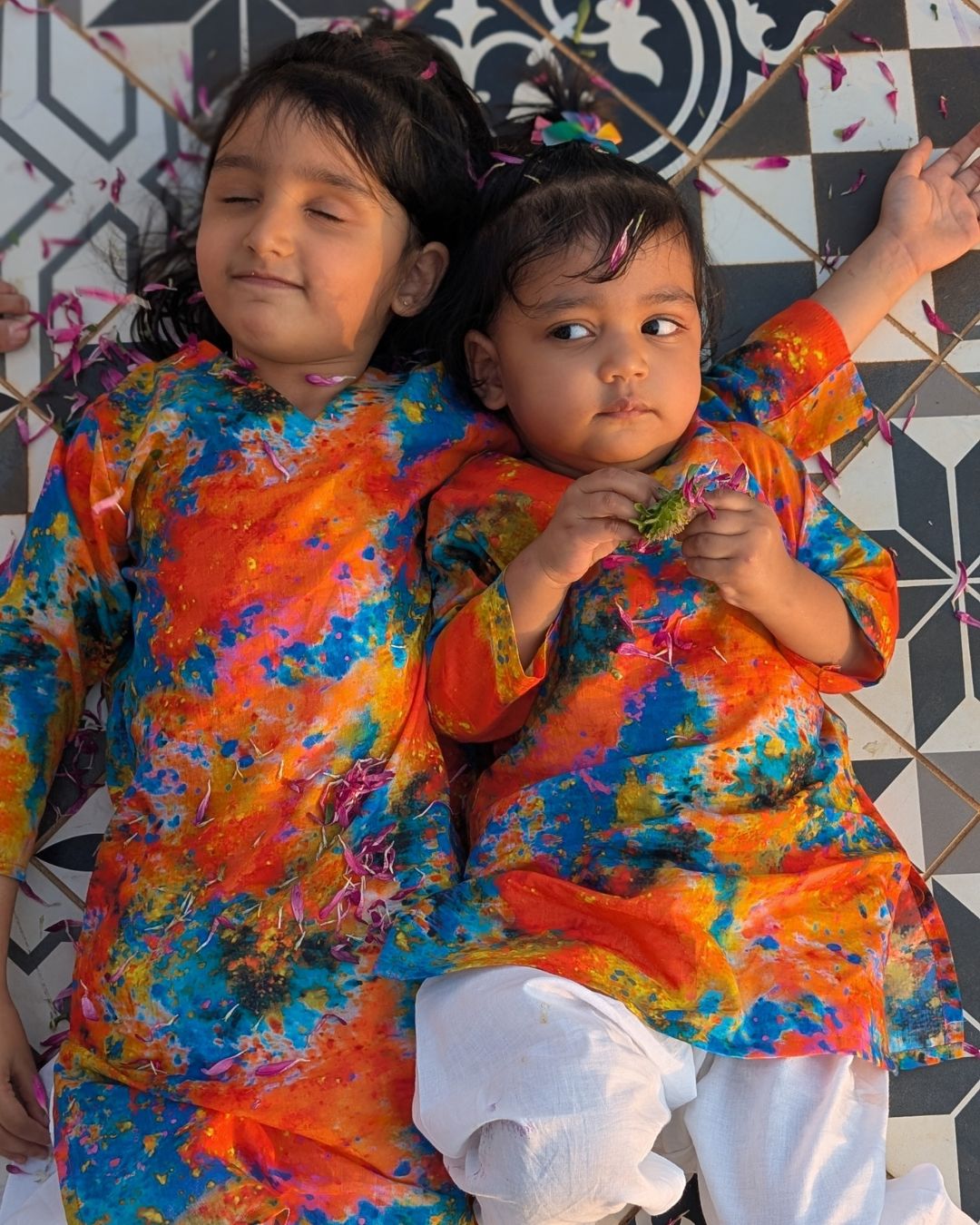 Holi print Cotton Kurta for Girls, Women | Gulaal