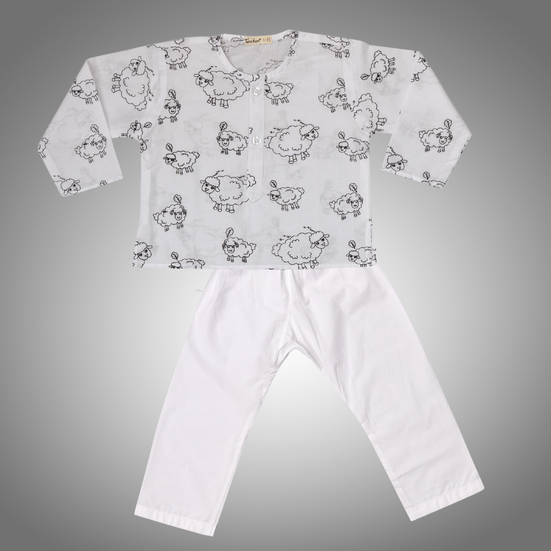 Cotton Night Wear for Kids Counting Sheep