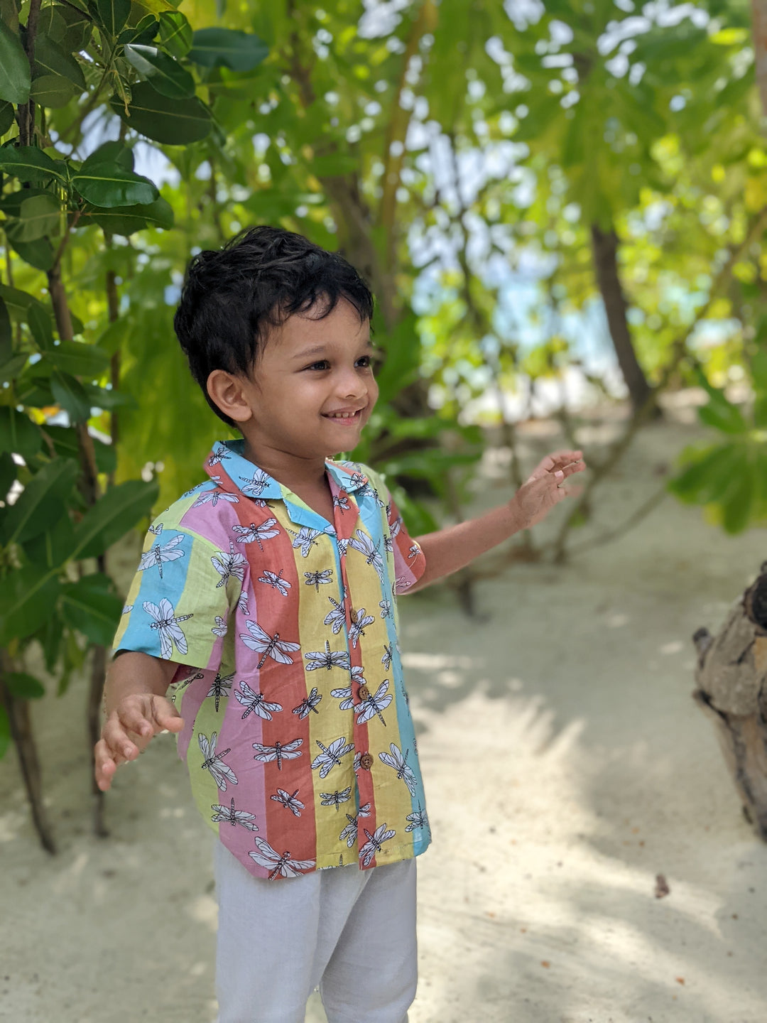 Cotton Beach Shirt | Dragonfly