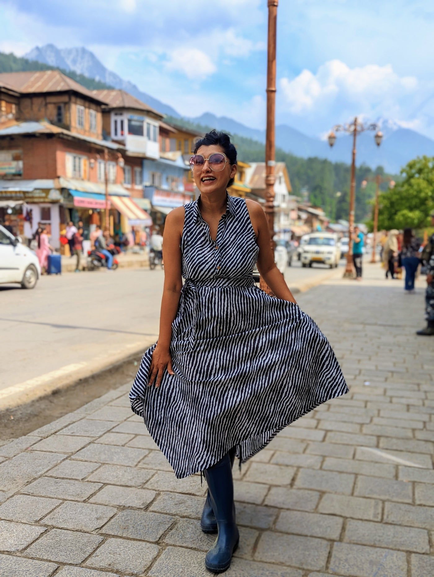 Cotton Malmal Dress for Women | Leheriya Black
