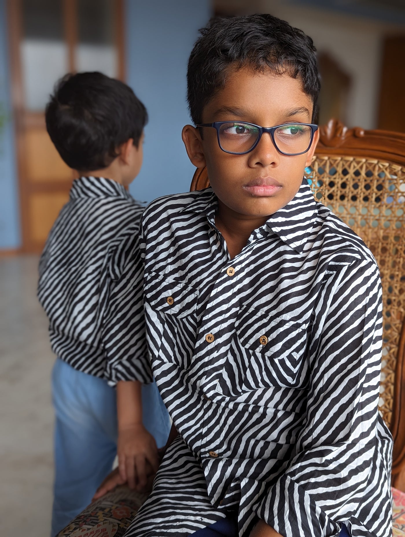Cotton Malmal Shirt for Boys, Men | Leheriya Black
