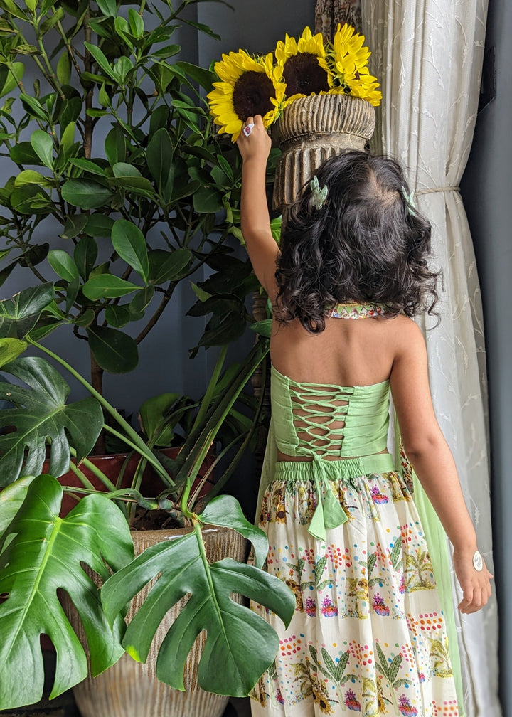 Viscose Silk Lehenga Set | Sunflower