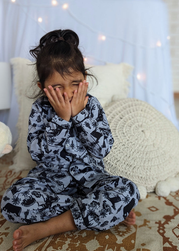 Cotton Night Suit for Kids | Farm Animals