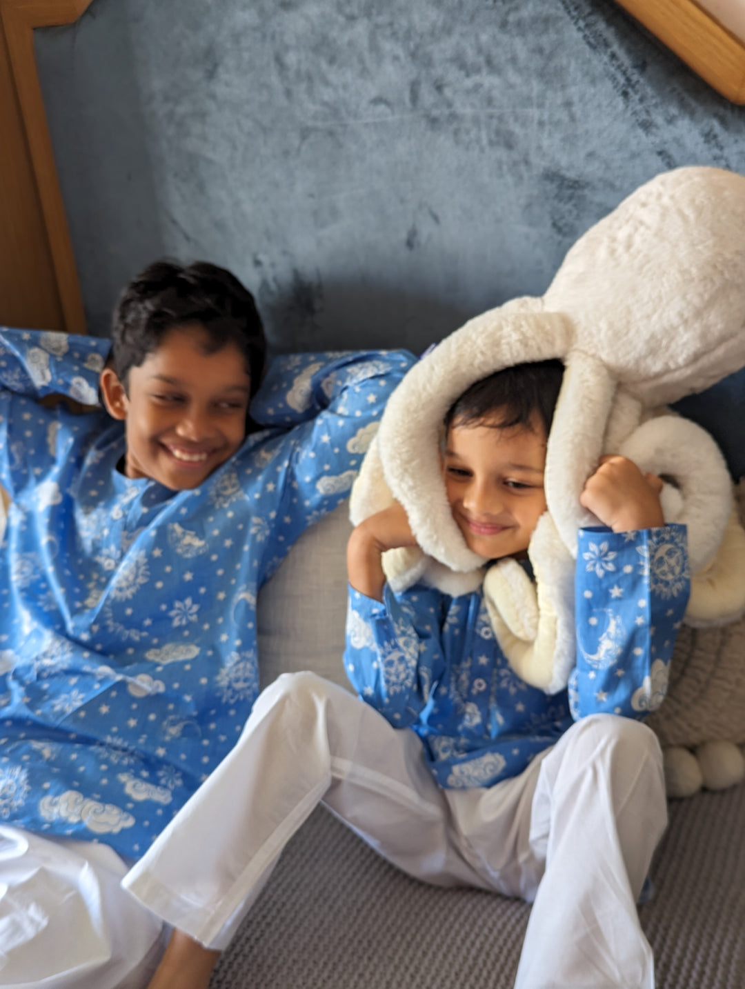Cotton Night Suit for Kids | Nayantaara Powder Blue