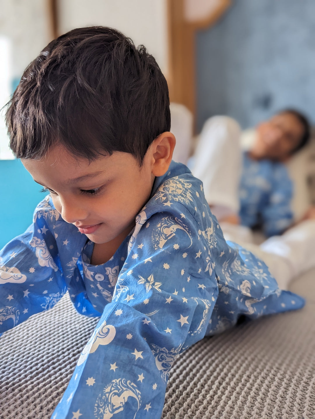 Cotton Night Suit for Kids | Nayantaara Powder Blue
