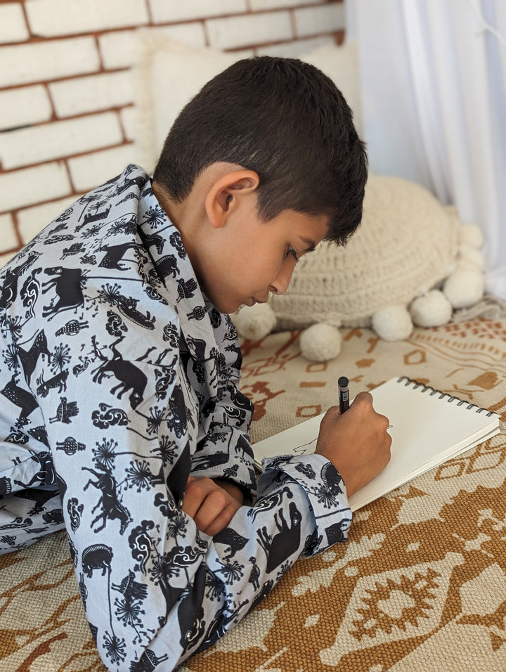 Cotton Night Suit for Kids | Farm Animals