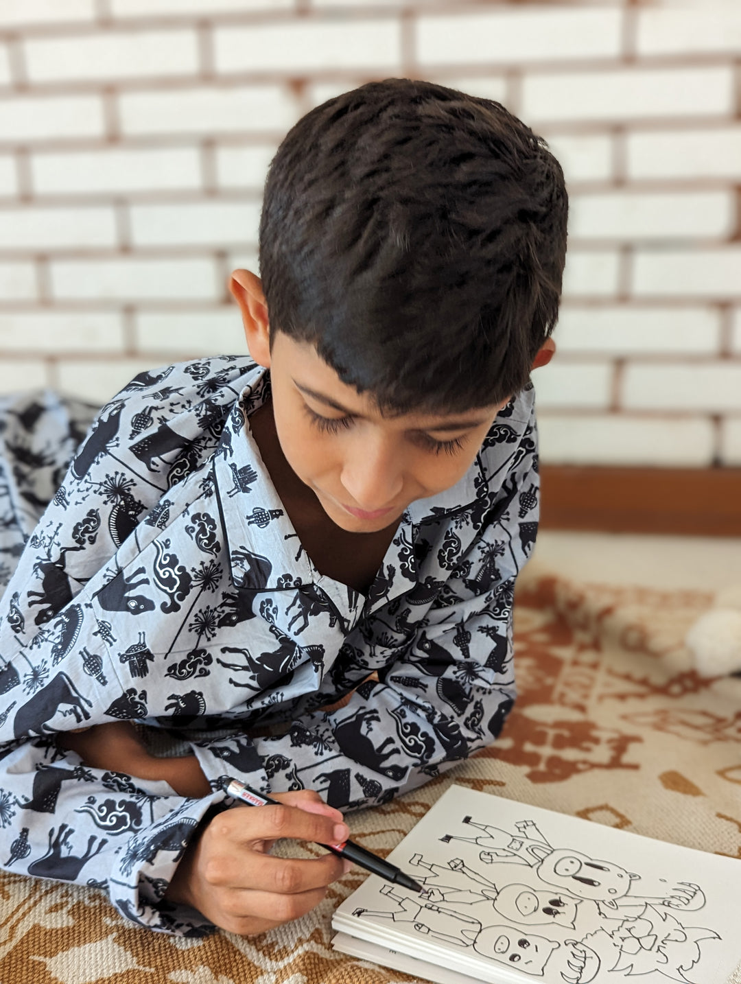 Cotton Night Suit for Kids | Farm Animals