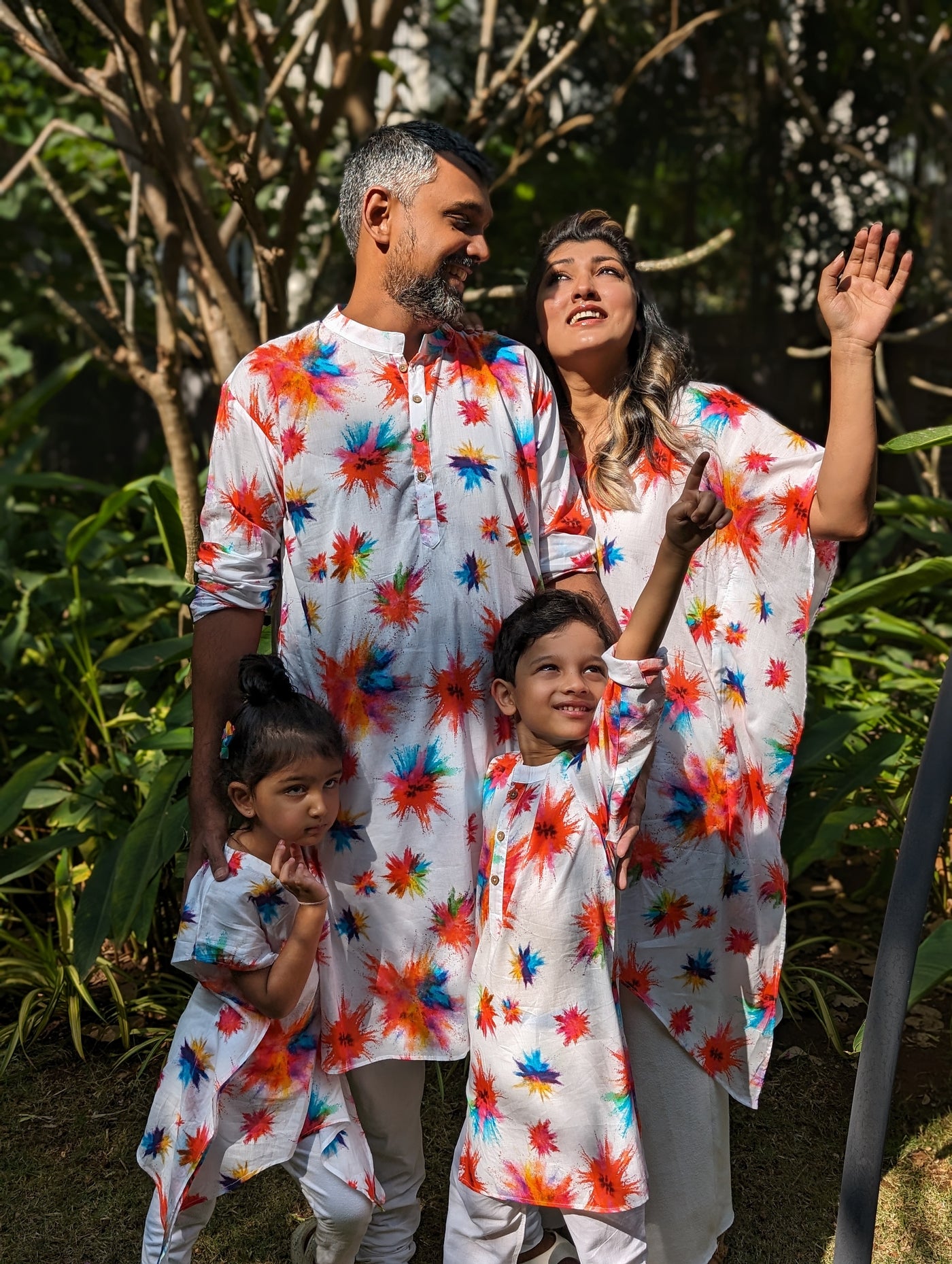 family twinning in cotton kurta set