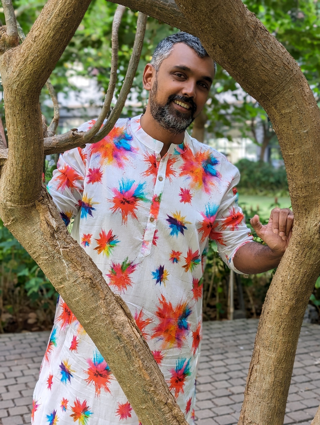 Holi print Kurta for Boys, Men | Colour Splash