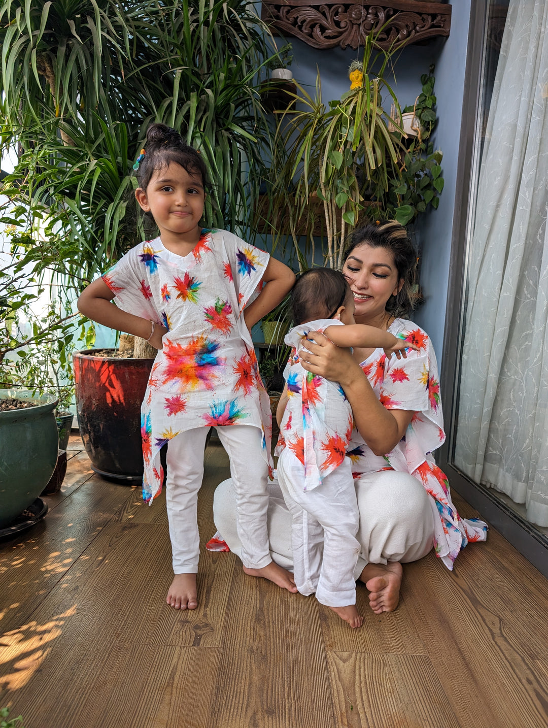 Holi print Cotton Kurta for Girls, Women | Colour Splash