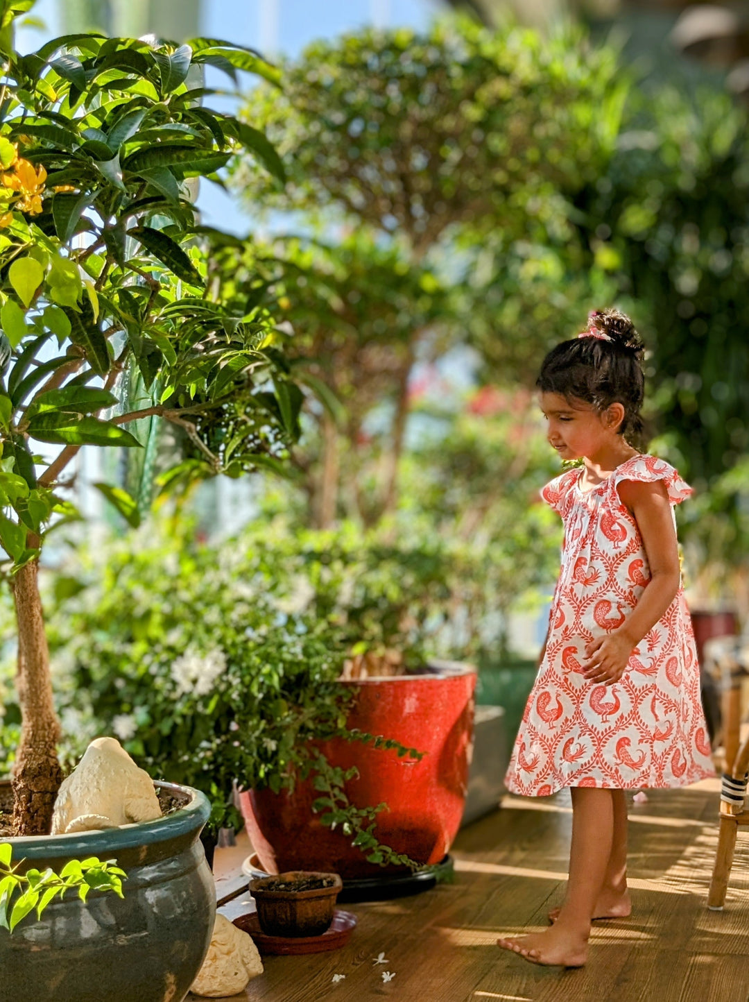 Cotton Malmal Dress | Pyaare Panchhi, Pink | 0-12Y