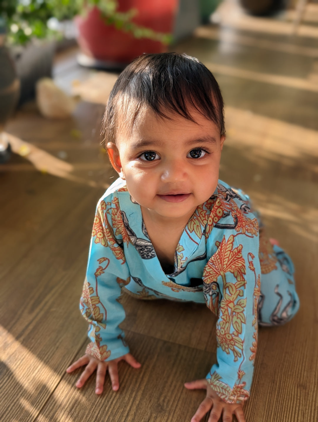 Baby Co-ord Set | Funky Monkey Blue | 0-1 Year