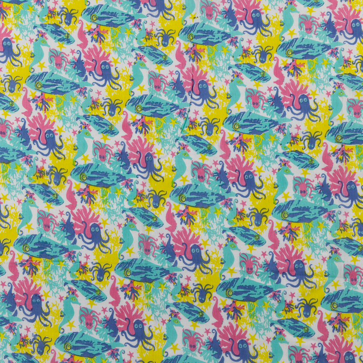 Cotton Malmal Fabric | Under The Sea