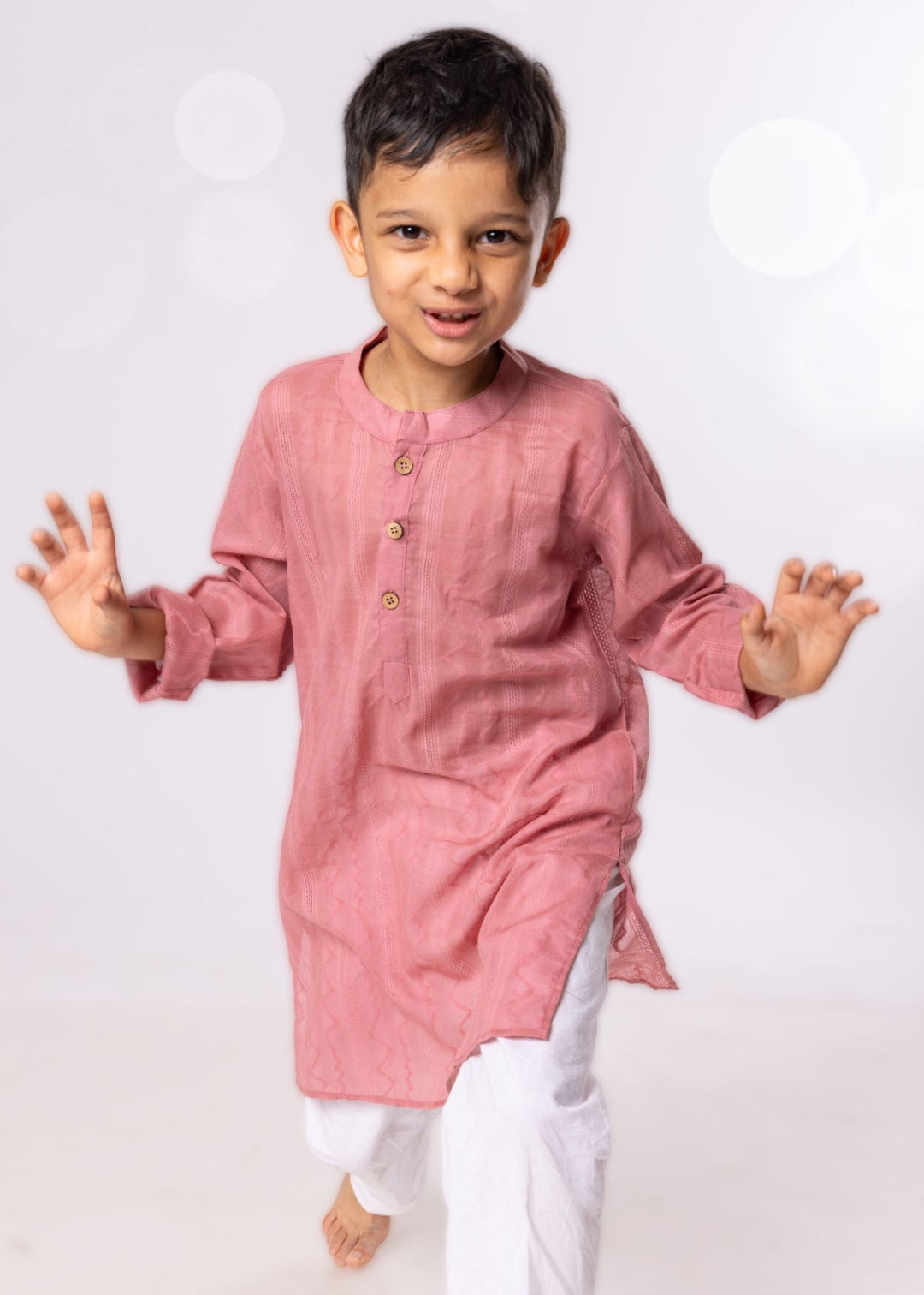 pink cotton kurta for boys