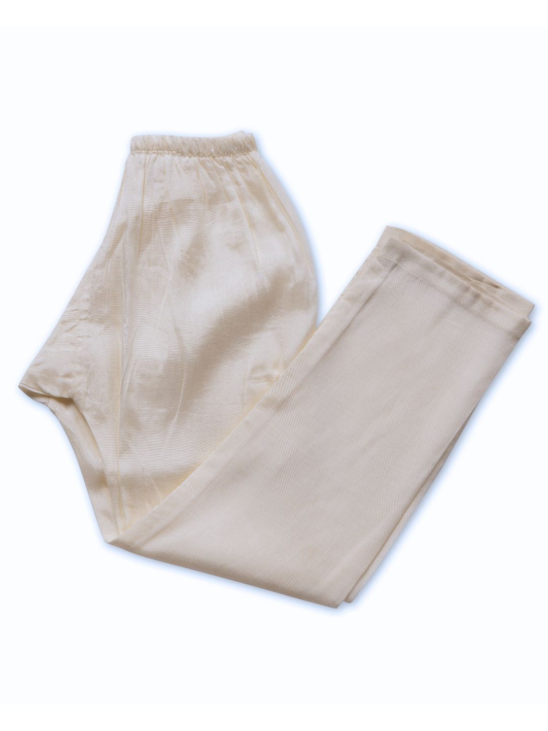 Viscose Silk Pajama, Off White | Newborn to Adult