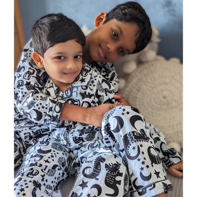 Cotton Pajama Set for Kids | Dinosaur Dancing
