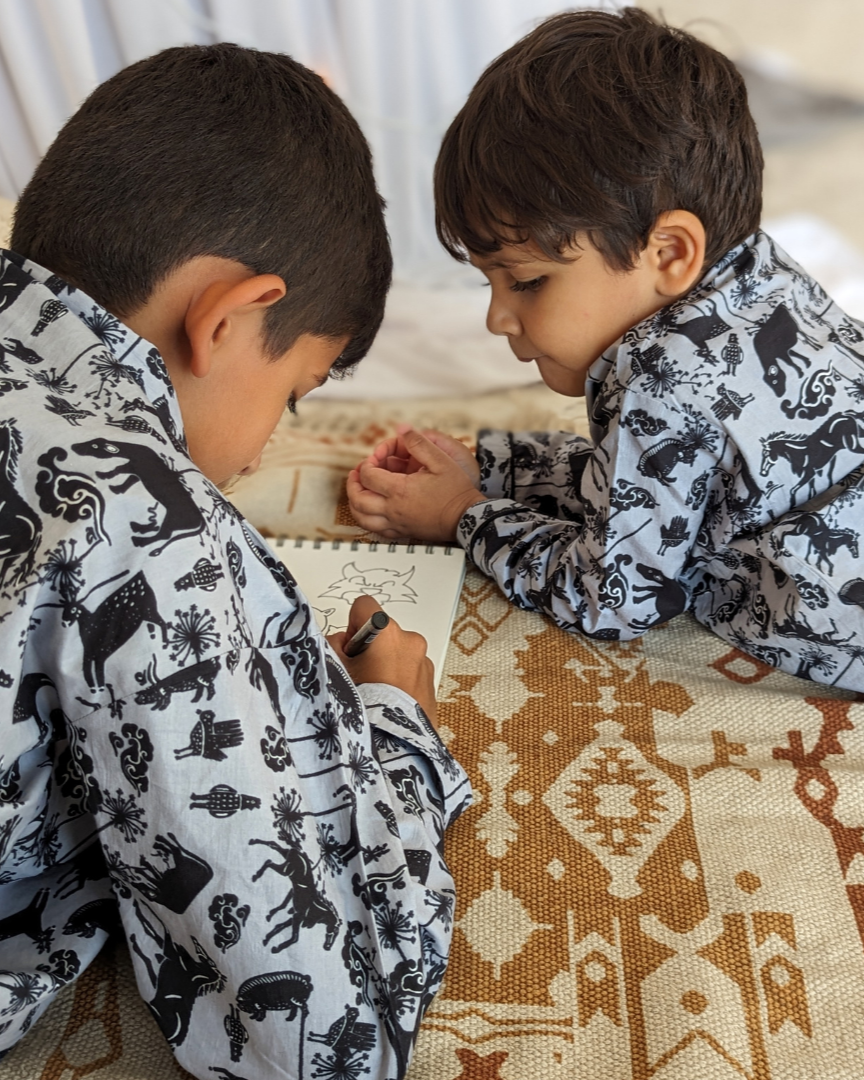 Cotton Night Suit for Kids | Farm Animals