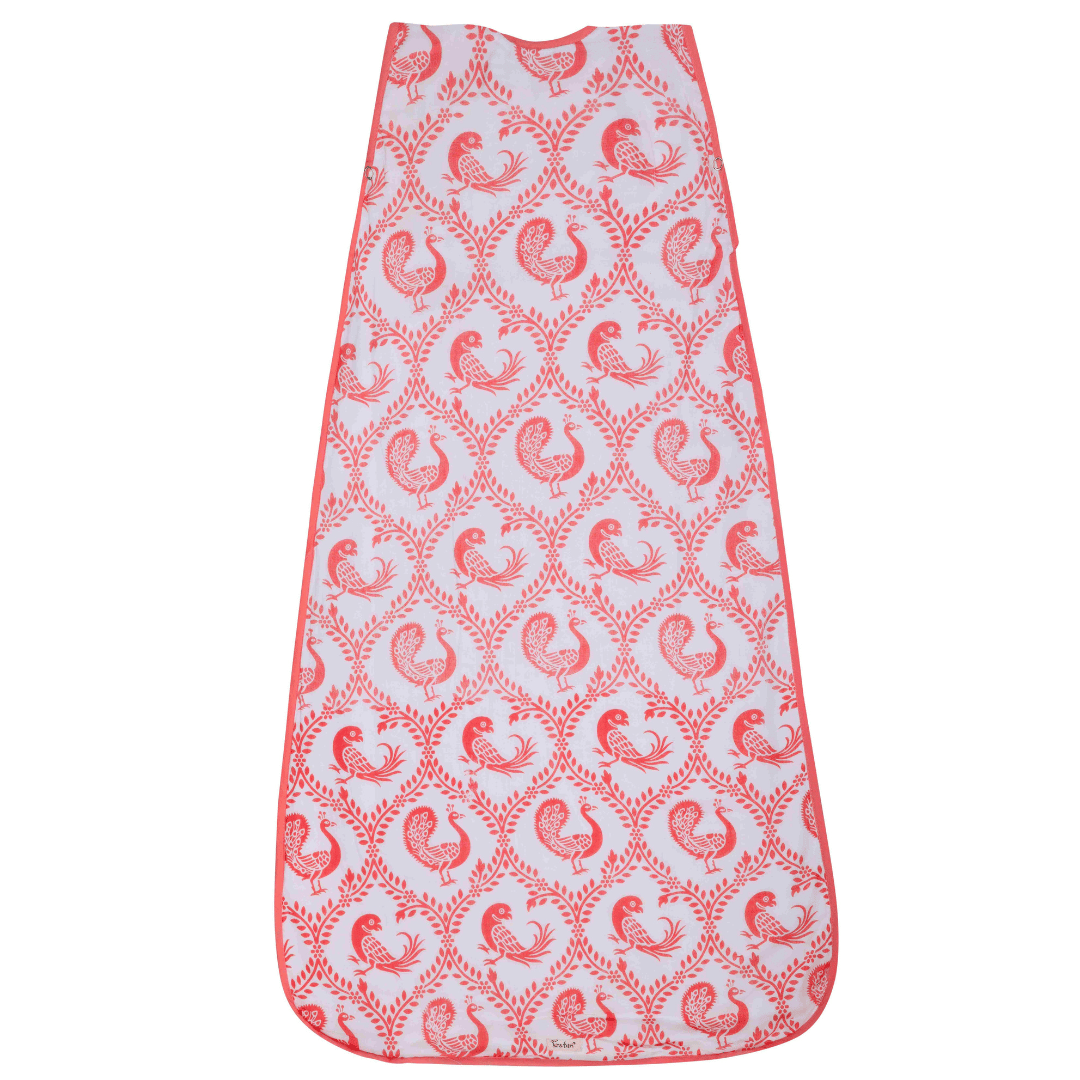 Baby Sleeping Bag | Cotton Malmal | Pyaare Panchhi Pink