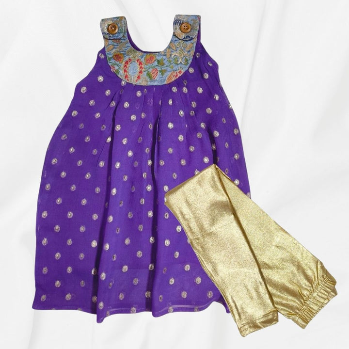 Purple Georgette Churidar Kurta | Girls &amp; Women