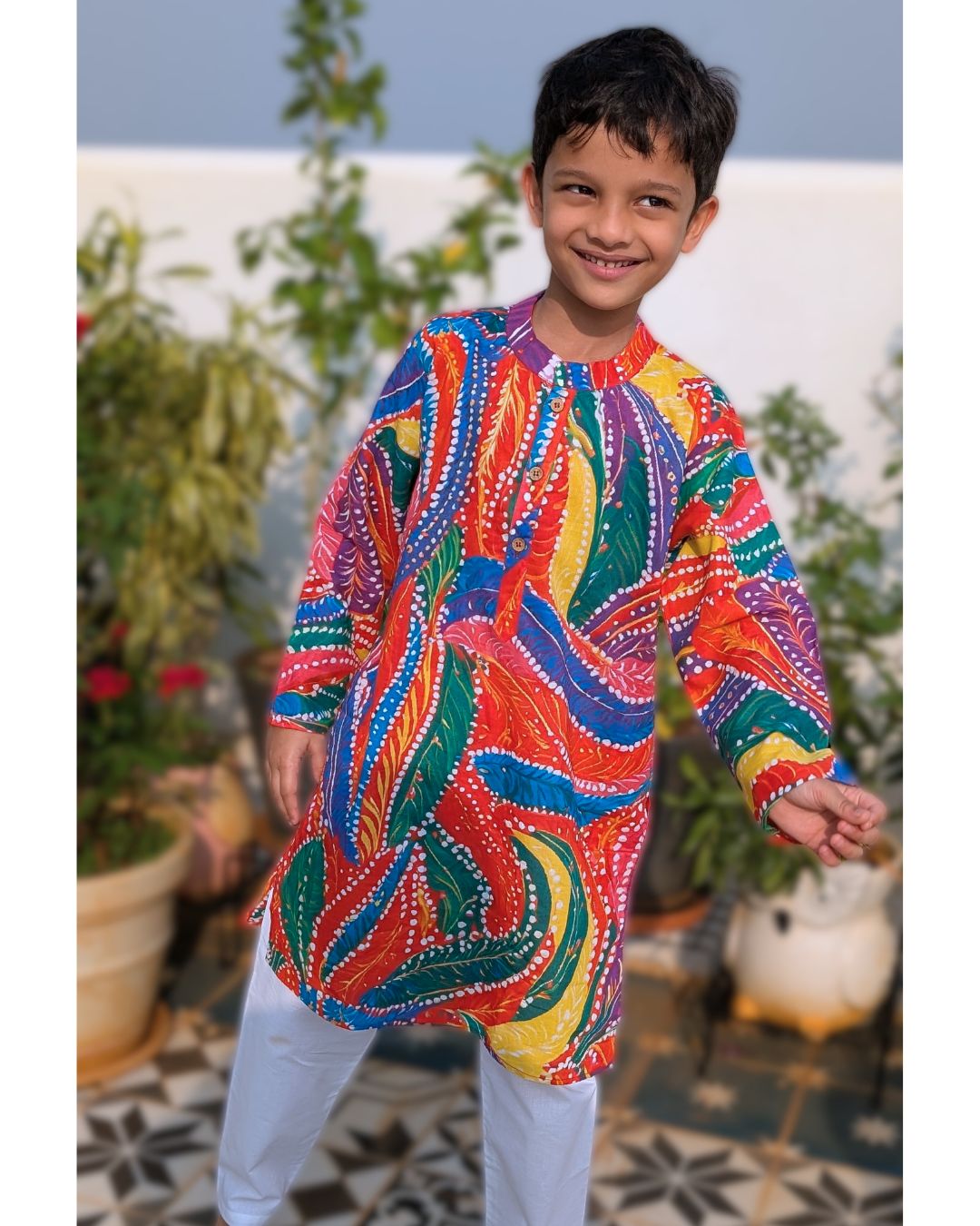 Holi print Kurta for Boys, Men | Rangeela