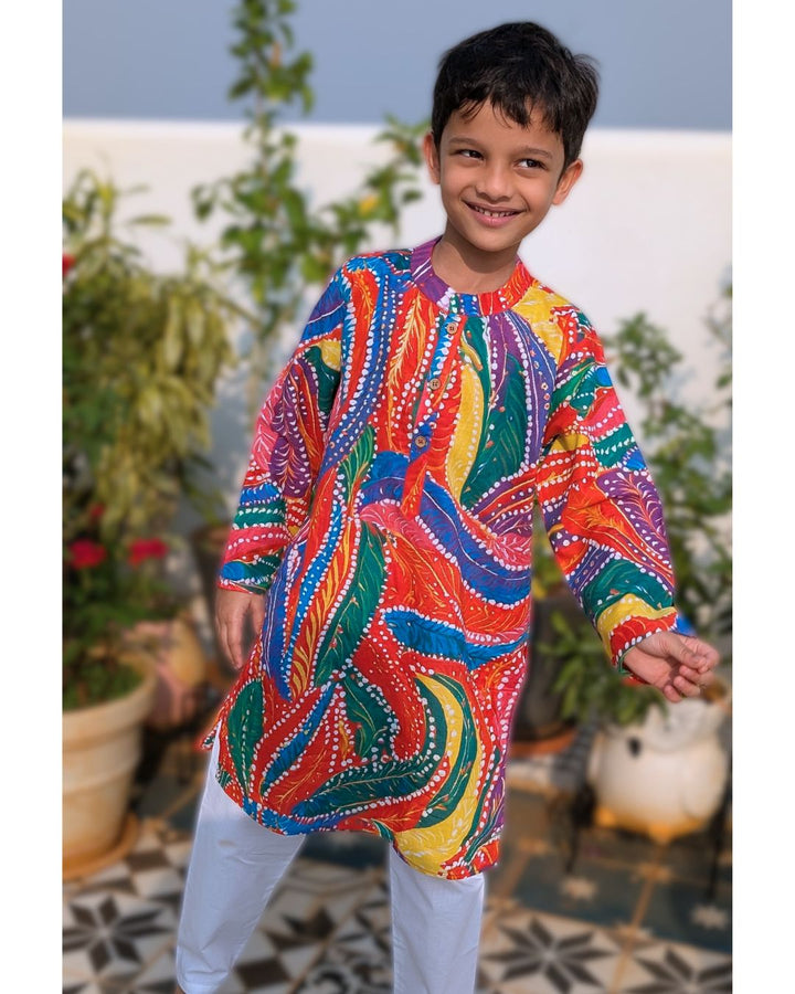Holi print Kurta for Boys, Men | Rangeela