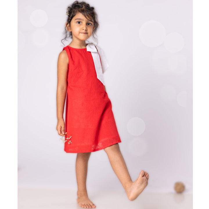 Cotton Dress | Colour Pop Red | 0-12Y